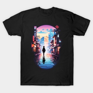 japanese town cyberpunk T-Shirt